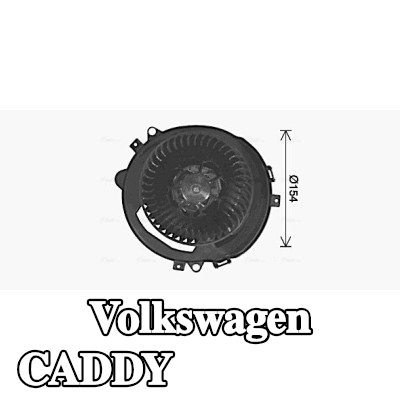 AVA COOLING SYSTEMS محرك منفاخ التدفئة بدون وحدة تحكم, بدون مقاوم — Volkswagen Caddy