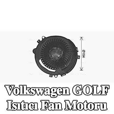 AVA COOLING SYSTEMS Kontrol ünitesi olmayan ısıtıcı fan motoru, direnç olmadan — Volkswagen Golf