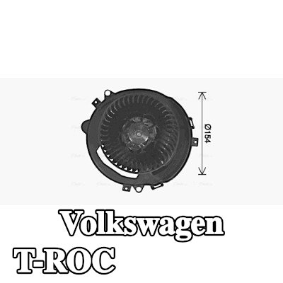 AVA COOLING SYSTEMS محرك منفاخ التدفئة بدون وحدة تحكم, بدون مقاوم — Volkswagen T-roc