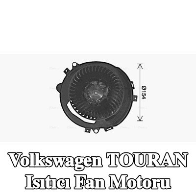 AVA COOLING SYSTEMS Kontrol ünitesi olmayan ısıtıcı fan motoru, direnç olmadan — Volkswagen Touran