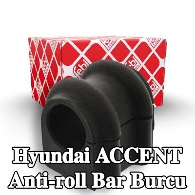 FEBI BILSTEIN Ön aks stabilizatör çubuğu burcu, 24mm, Kauçuk — 2002 Hyundai Accent