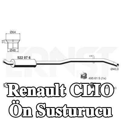 ERNST Ön Susturucu — 2000 Renault Clio