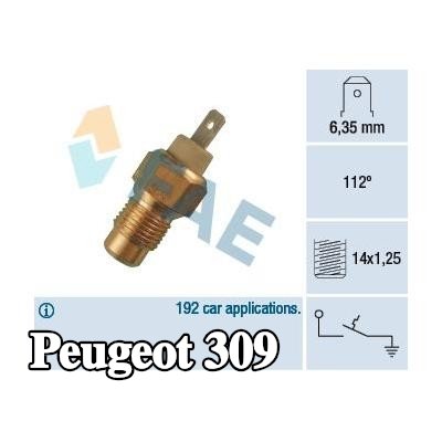 FAE مفتاح درجة الحرارة، مصباح تحذير سائل التبريد — Peugeot 309