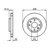 BOSCH Fren diski Dış Çap: 280mm, Havalandırmalı, içten havalandırmalı, Yağlanmış, cıvata/vida ile — 2002 Hyundai Sonata (4)