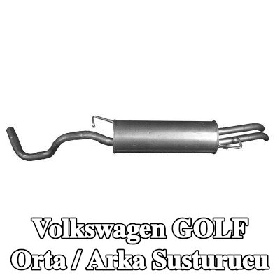 IZAWIT Orta / Arka susturucu — Volkswagen Golf