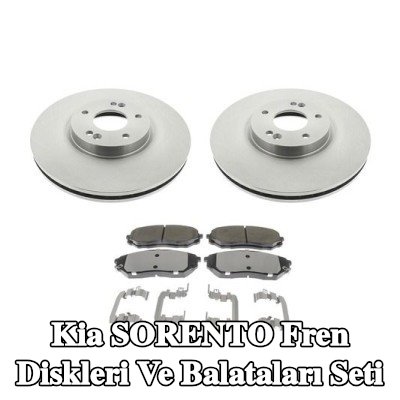 MAPCO Fren diskleri ve balataları seti Ön Aks, içten havalandırmalı, gıcırtı önleyici plaka ile — Kia Sorento