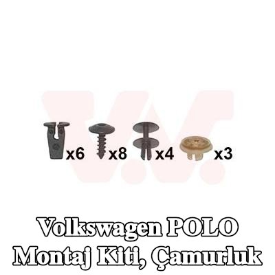 VAN WEZEL Montaj Kiti, çamurluk — Volkswagen Polo
