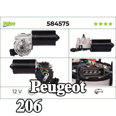 VALEO محرك المساحات الأمامي, 12V — Peugeot 206