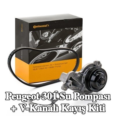 CONTITECH Su Pompası + V-Kanalı Kayış Kiti — Peugeot 301