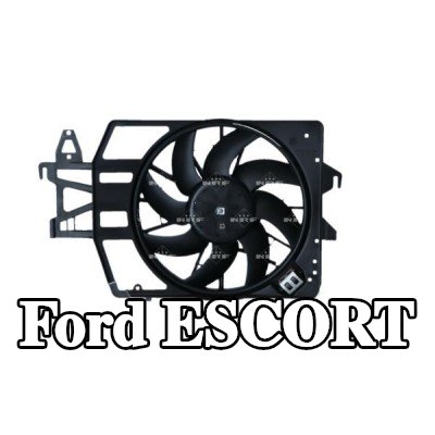 NRF مروحة, المبرد 362mm, مع غطاء مروحة المبرد — Ford Escort