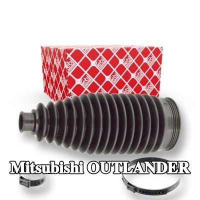 FEBI BILSTEIN طقم غطاء حامل التوجيه المحور الأمامي الأيسر, مع مشابك — Mitsubishi Outlander