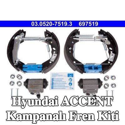 ATE Aksesuarları dahil tambur fren kiti, tekerlek fren silindiri ile, Orijinal TopKit — 1997 Hyundai Accent