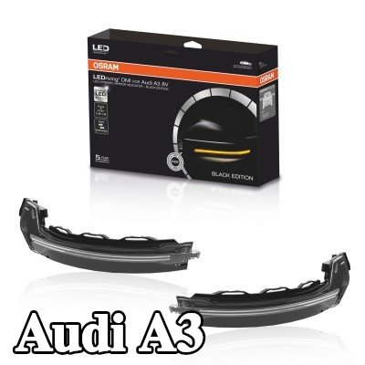 OSRAM مؤشر جانبي LEDriving, مرآة خارجية, تركيب جانبي, أصفر — Audi A3