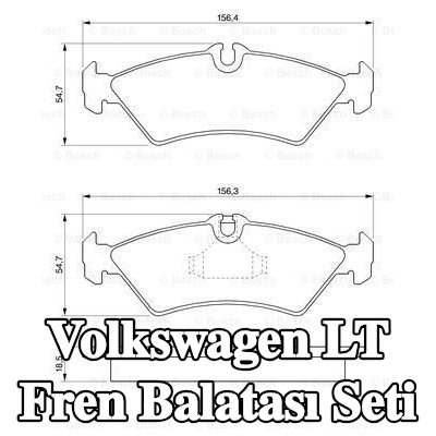 BOSCH Fren balatası seti 17, 7mm, gıcırtı önleyici plaka ile, montaj kılavuzu ile — Volkswagen Lt