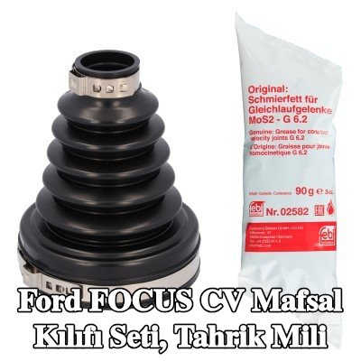 FEBI BILSTEIN CV kılıf kiti, tahrik mili Ön Aks Sol, şanzıman tarafında, Termoplastik polyester elastomer — Ford Focus