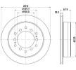 HELLA Fren diski PRO, Outer Diameter: 312mm, içten havalandırmalı, Kaplamalı, tekerlek yatağı olmadan, tekerlek göbeği olmadan, tekerlek saplamaları olmadan — Toyota 4runner (4)