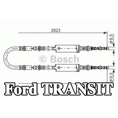 BOSCH كابل فرامل اليد 2823mm — 1998 Ford Transit