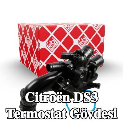 FEBI BILSTEIN Conta/sızdırmazlık elemanı ile termostat muhafazası, sensörlü — 2012 Citroën Ds3