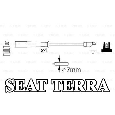 BOSCH مجموعة أسلاك الإشعال — SEAT Terra