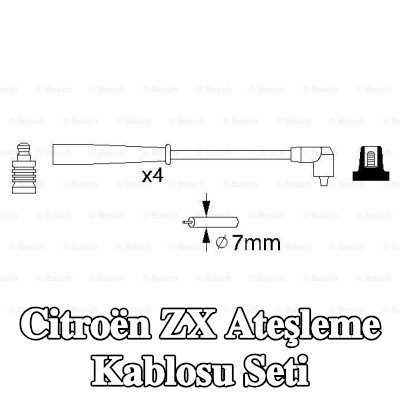 BOSCH Ateşleme kablosu seti — 1997 Citroën Zx