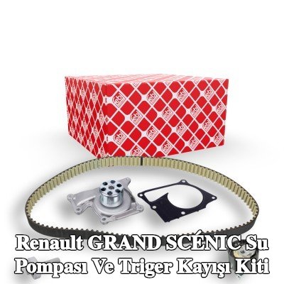 FEBI BILSTEIN Su pompası ve triger kayışı kiti Diş Sayısı: 119, Width: 27mm, su pompalı — Renault Grand Scénic