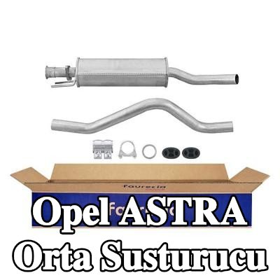 HELLA Montaj parçaları ile birlikte orta susturucu — 2002 Opel Astra