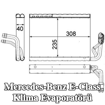 MAHLE Genleşme valfi olmayan klima evaporatörü — 2012 Mercedes-Benz E-Class