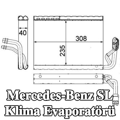 MAHLE Genleşme valfi olmayan klima evaporatörü — Mercedes-Benz Sl