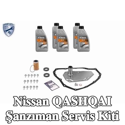 VAICO Aksesuarlarla birlikte şanzıman servis kiti, cıvata/vida ile, standart yağ değişimi için yağ miktarı ile, yağ karteri contalı, conta halkası ile — Nissan Qashqai