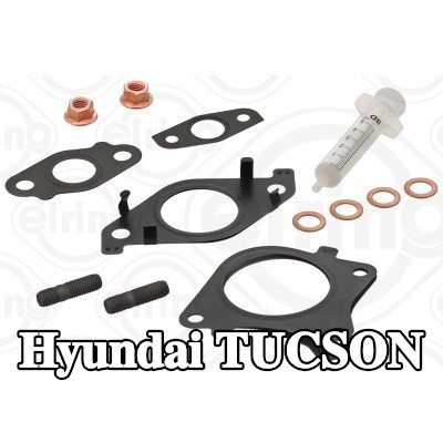 ELRING مجموعة التثبيت, الشاحن مع الحشيات/الأختام, مع مسامير/براغي — Hyundai Tucson