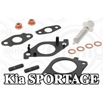 ELRING مجموعة التثبيت, الشاحن مع الحشيات/الأختام, مع مسامير/براغي — Kia Sportage
