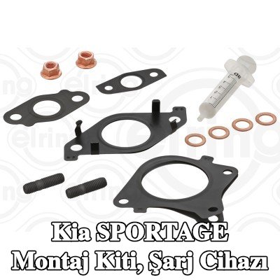 ELRING Montaj Kiti, conta/sızdırmazlık elemanları ile şarj cihazı, cıvata/vida ile — Kia Sportage
