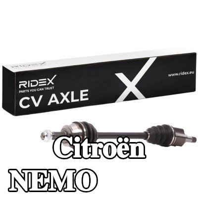 RIDEX عمود الدفع المحور الأمامي الأيسر, 656mm — 2008 Citroën Nemo