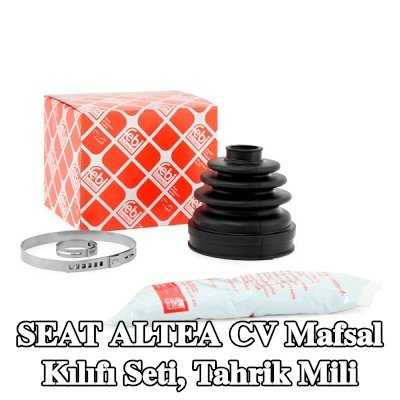 FEBI BILSTEIN CV kılıf kiti, tahrik mili Ön Aks Sol, şanzıman tarafında, Kauçuk — SEAT Altea