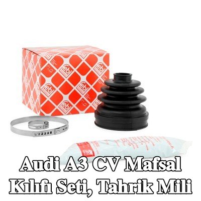 FEBI BILSTEIN CV kılıf kiti, tahrik mili Ön Aks Sol, şanzıman tarafında, Kauçuk — 2012 Audi A3