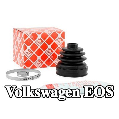 FEBI BILSTEIN طقم غطاء مفصل CV, عمود الإدارة المحور الأمامي الأيسر, على جانب ناقل الحركة, مطاط — Volkswagen Eos