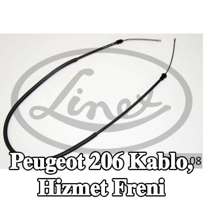 LINEX Kablo, hizmet freni — 2005 Peugeot 206