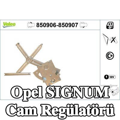 VALEO Sol ön cam regülatörü, Elektrikli, elektrik motoru olmadan — Opel Signum
