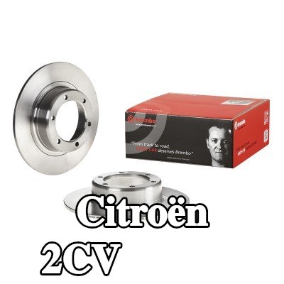 BREMBO قرص مكابح Prime, Outer Diameter: 244mm, صلب — Citroën 2cv