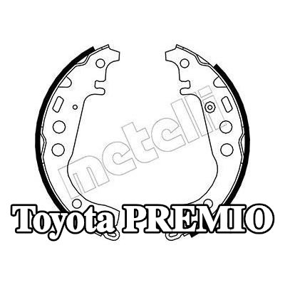 METELLI مجموعة أحذية الفرامل مع الملحقات — Toyota Premio