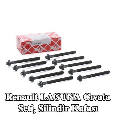 FEBI BILSTEIN Cıvata Kiti, silindir kafası 126mm — Renault Laguna