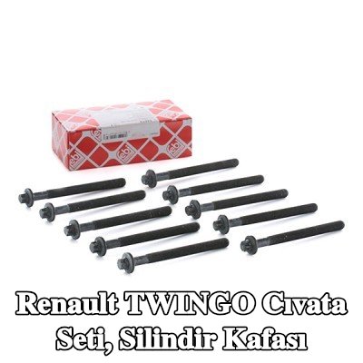 FEBI BILSTEIN Cıvata Kiti, silindir kafası 126mm — 2012 Renault Twingo