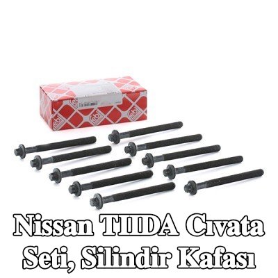 FEBI BILSTEIN Cıvata Kiti, silindir kafası 126mm — Nissan Tiida