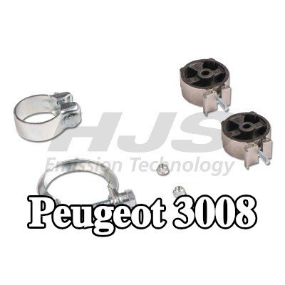HJS طقم تركيب العادم مع المشابك — 2016 Peugeot 3008