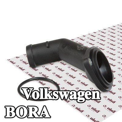 VIKA شفة سائل التبريد الأمامية, طولي, مع حشية/مانع تسرب — Volkswagen Bora