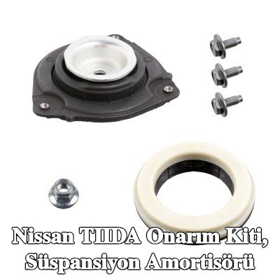 FEBI BILSTEIN Onarım kiti, süspansiyon dikmesi Ön Aks Sol, bilyalı rulman ile, sabitleme malzemesi ile, vida ile — Nissan Tiida