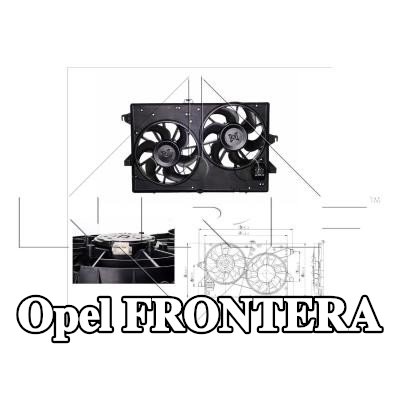 NRF مروحة, المبرد 277mm, بدون غطاء مروحة المبرد — 1997 Opel Frontera