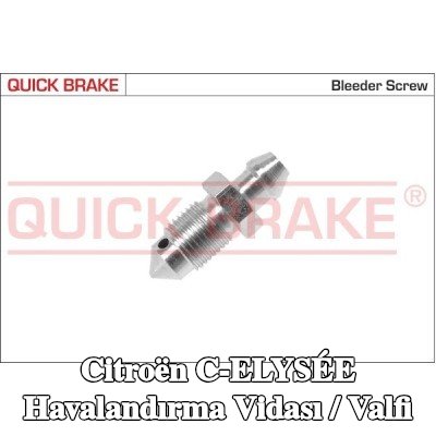 QUICK BRAKE Havalandırma vidası / valfi — Citroën C-elysée