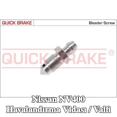QUICK BRAKE Havalandırma vidası / valfi — Nissan Nv400