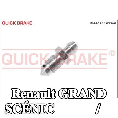 QUICK BRAKE برغي/صمام التهوية — Renault Grand Scénic